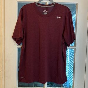 Burgundy Nike workout top